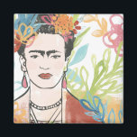 Portret van Frida Kahlo Magneet<br><div class="desc">Portret van Frida Kahlo door June Erica Vess</div>