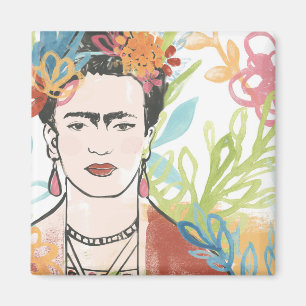 Portret van Frida Kahlo Magneet