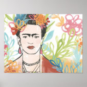 Portret van Frida Kahlo Poster (Voorkant)
