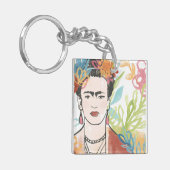 Portret van Frida Kahlo Sleutelhanger (Voorkant Links)