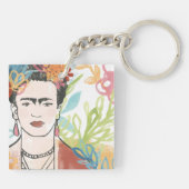 Portret van Frida Kahlo Sleutelhanger (Achterkant)