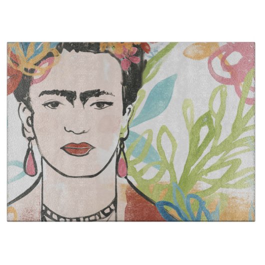 Portret van Frida Kahlo Snijplank (Voorkant)