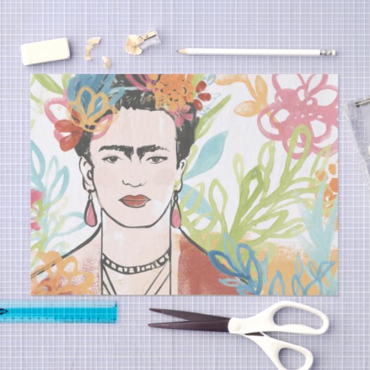 Portret van Frida Kahlo Tissuepapier (Craft)
