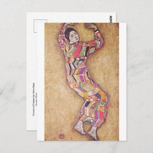 Portret van Friederike-Maria Beer door Gustav Klim Briefkaart (Voorkant / Achterkant)