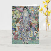 Portret van Friederike Maria Beer door Gustav Klim Kaart (Gele Bloem)