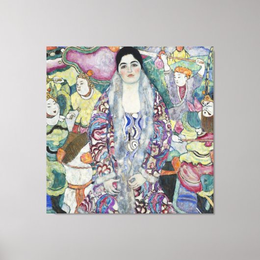 Portret van Friederike Maria van Gustav Klimt Canvas Afdruk (Voorkant)