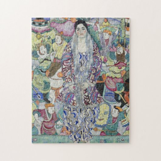 Portret van Friederike Maria van Gustav Klimt Legpuzzel (Verticaal)