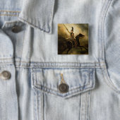 Portret van Friedrich Heinrich 1830 Vierkante Button 5,1 Cm (In situ)