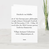 Portret van Friedrich Schiller - Wenskaart Kaart (Achterkant)