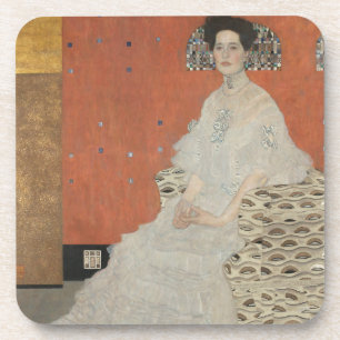 Portret van Fritza Riedler door Gustav Klimt Bier Onderzetter