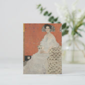 Portret van Fritza Riedler door Gustav Klimt Briefkaart (Staand voorkant)