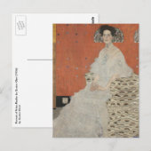 Portret van Fritza Riedler door Gustav Klimt Briefkaart (Voorkant / Achterkant)