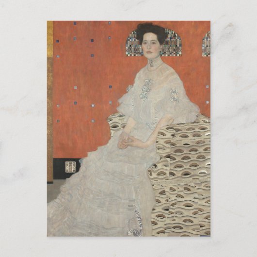 Portret van Fritza Riedler door Gustav Klimt Briefkaart (Voorkant)