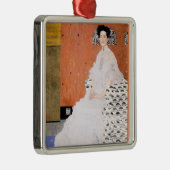Portret van Fritza Riedler door Gustav Klimt Metalen Ornament (Rechts)