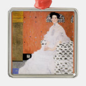 Portret van Fritza Riedler door Gustav Klimt Metalen Ornament (Voorkant)