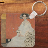 Portret van Fritza Riedler door Gustav Klimt Sleutelhanger (Achterkant)