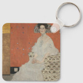 Portret van Fritza Riedler door Gustav Klimt Sleutelhanger (Achterkant)