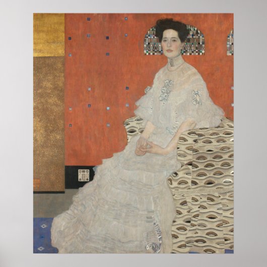 Portret van Fritza Riedler - Gustav Klimt (1906) Poster (Voorkant)