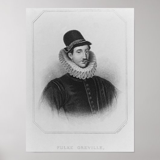 Portret van Fulke Greville 1st Baron Brooke Poster (Voorkant)