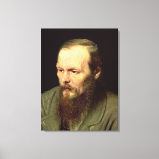 Portret van Fyodor Dostoyevsky 1872 Canvas Afdruk (Voorkant)