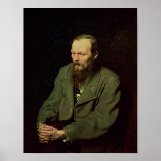 Portret van Fyodor Dostoyevsky 1872 Poster (Voorkant)
