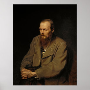 Portret van Fyodor Dostoyevsky door Vasily Perov Poster
