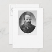 Portret van Fyodor Mikhailovich Dostoyevsky Briefkaart (Voorkant / Achterkant)