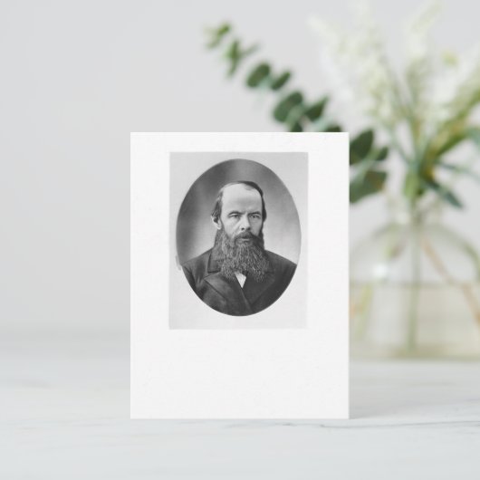 Portret van Fyodor Mikhailovich Dostoyevsky Briefkaart (Staand voorkant)