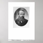 Portret van Fyodor Mikhailovich Dostoyevsky Poster (Voorkant)