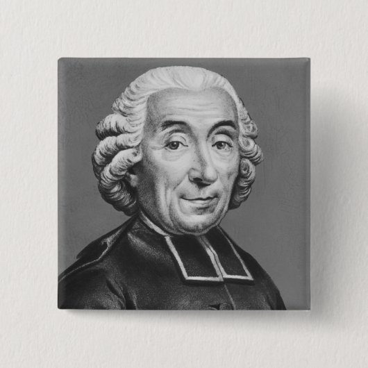 Portret van Gabriel Bonnot de Mally Vierkante Button 5,1 Cm (Voorkant)