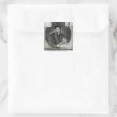 Portret van Gabriel Fallopius Vierkante Sticker (Tas)