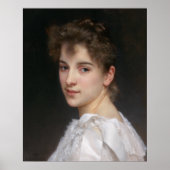 Portret van Gabrielle Cot Bouguereau Canvas Poster (Voorkant)