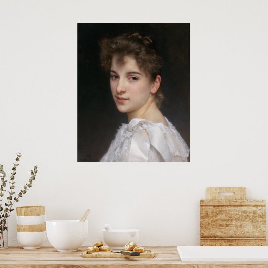 Portret van Gabrielle Cot Bouguereau Canvas Poster (Keuken)