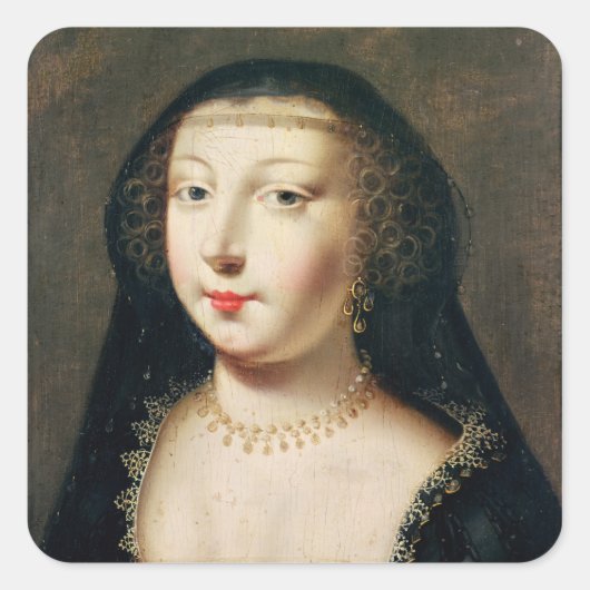 Portret van Gabrielle d'Estrees Vierkante Sticker (Voorkant)