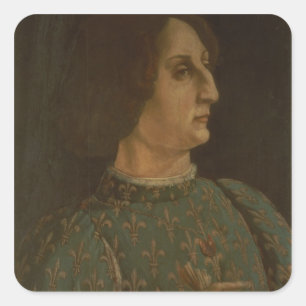 Portret van Galeazzo Mario Sforza (1444-76) c.1471 Vierkante Sticker