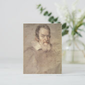 Portret van Galileo Galilei Astronomer Briefkaart (Staand voorkant)