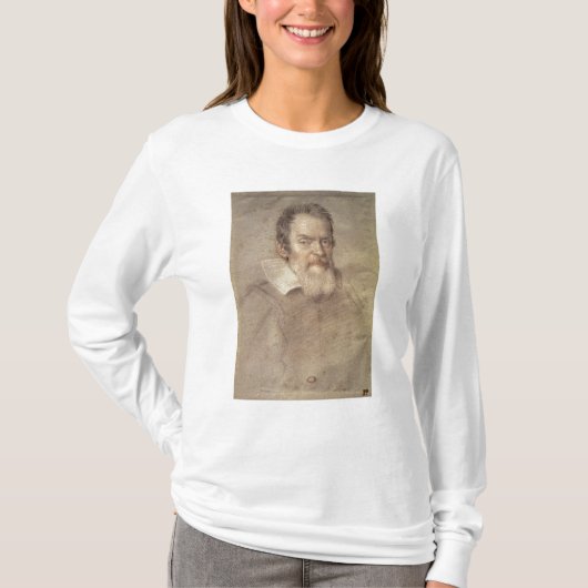 Portret van Galileo Galilei Astronomer T-shirt (Voorkant)