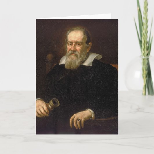 Portret van Galileo Galilei door Justus Sustermans Kaart (Voorkant)