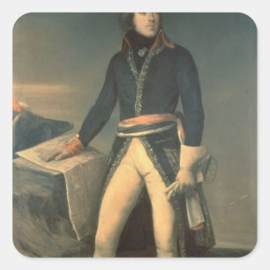 Portret van generaal Louis-Lazare Hoche Vierkante Sticker