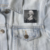 Portret van generaal-majoor Philip Schuyler, graf Vierkante Button 5,1 Cm (In situ)
