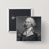 Portret van generaal-majoor Philip Schuyler, graf Vierkante Button 5,1 Cm (Voorkant /achterkant)
