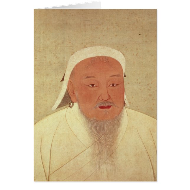 Portret van Genghis Khan, Mongol Khan (Voorkant)