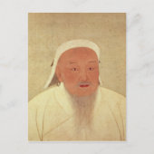 Portret van Genghis Khan, Mongol Khan Briefkaart (Voorkant)
