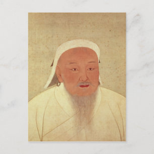 Portret van Genghis Khan, Mongol Khan Briefkaart