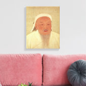 Portret van Genghis Khan, Mongol Khan Canvas Afdruk (Insitu (Woonkamer))