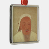 Portret van Genghis Khan, Mongol Khan Metalen Ornament (Rechts)
