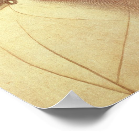 Portret van Genghis Khan, Mongol Khan Poster (Hoek)