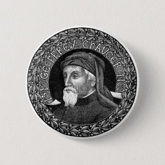 Portret van Geoffrey Chaucer Button (Voorkant)