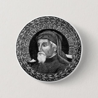 Portret van Geoffrey Chaucer Button