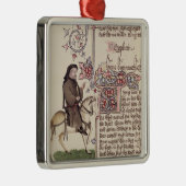 Portret van Geoffrey Chaucer-facsimile van Metalen Ornament (Rechts)